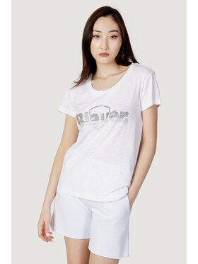 Blauer Blauer T-shirt LOGO PAILLETTES Bianco Shirt Fit
