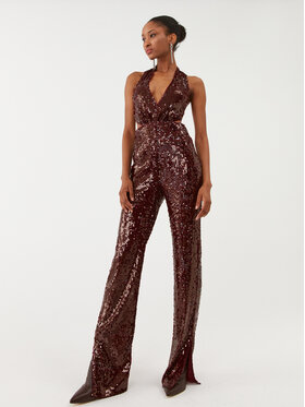 Patrizia Pepe Patrizia Pepe Overal 8T0024/A299-R799 Bordová Regular Fit
