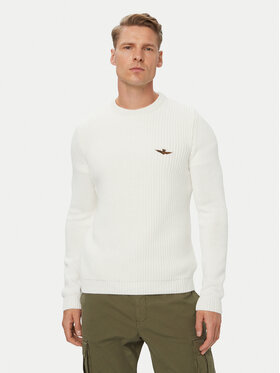 Aeronautica Militare Aeronautica Militare Pulover 262MA1571UL00409 Bela Regular Fit