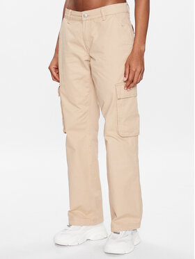 Gina Tricot Gina Tricot Τζιν Cargo 18418 Μπεζ Regular Fit