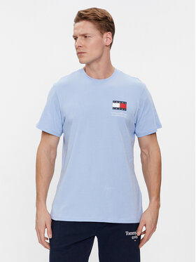 Tommy Jeans Tommy Jeans T-Shirt Essential Flag DM0DM18263 Himmelblau Slim Fit