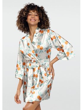 DKaren Lingerie DKaren Lingerie Szlafrok P019 Pomarańczowy