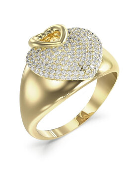 Guess Guess Pierścionek JUBR05215JWYG56 Złoty