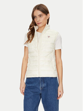 Guess Jeans Guess Jeans Veste W5RN55 WHAB2 Écru Regular Fit