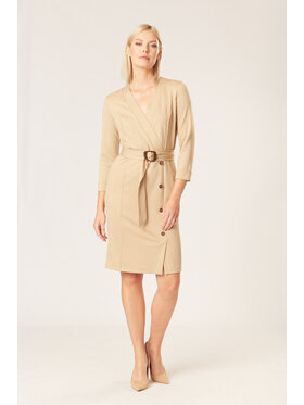 QUIOSQUE QUIOSQUE Sukienka codzienna QUIOSQUE 4NV002103 Beżowy Regular Fit