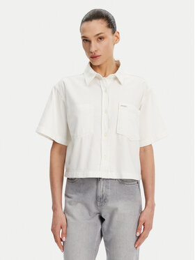 Guess Jeans Guess Jeans Camicia W5GH0F D5NW1 Bianco Regular Fit