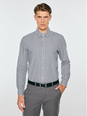 BIG STAR BIG STAR Koszula GIBKOR Granatowy Basic Fit
