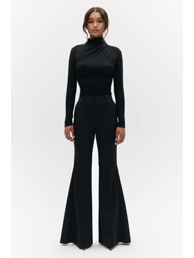 BENU BENU Pantaloni da donna Dzwony Garniturowe Nero Regular Fit