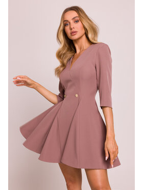 Made of Emotion Made of Emotion Sukienka koktajlowa M848 Brązowy Premium Fit