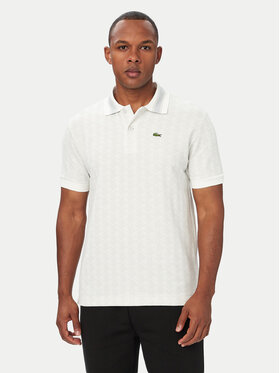 Lacoste Lacoste Тениска с яка и копчета DH1417 Бежов Regular Fit