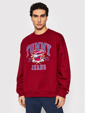 Tommy Jeans Tommy Jeans Bluza College DM0DM12351 Bordowy Relaxed Fit