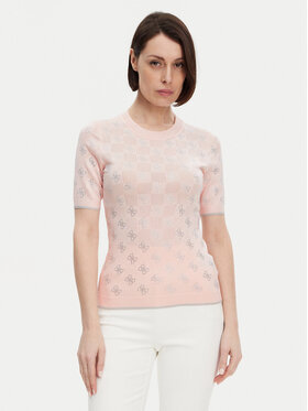 Guess Guess Пуловер W5GR20 Z3D60 Розов Regular Fit