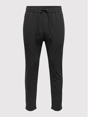Only & Sons Only & Sons Pantaloni din material Linus 22022313 Negru Tapered Fit