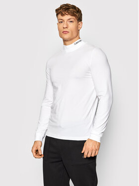Calvin Klein Calvin Klein Majica dugih rukava K10K107921 Bijela Slim Fit