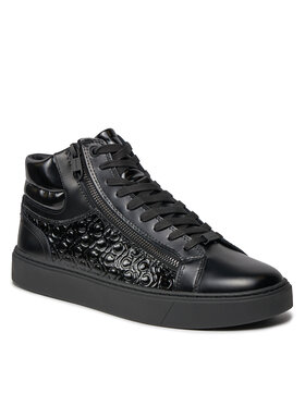 Calvin Klein Calvin Klein Sneakers High Top Lace Up W/Zip Mono HM0HM01276 Negru