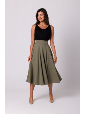 BeWear BeWear Spódnica B265 Zielony Regular Fit