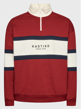 Kaotiko Kaotiko Sweatshirt Berwin AK152-02-G002 Bordeaux Regular Fit