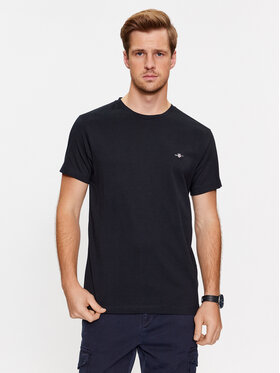 Gant Gant Tricou Slim Shield Ss 2003185 Negru Slim Fit
