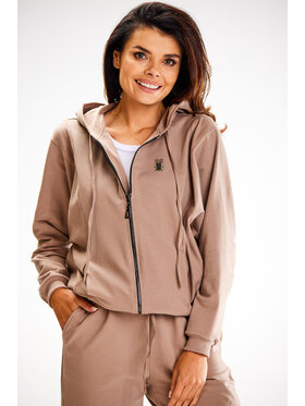 Awama Awama Mikina A607 Hnedá Basic Fit