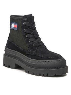 Tommy Jeans Tommy Jeans Trzewiki Foxing Lace Up Boot EN0EN01915 Czarny