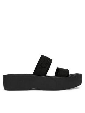 Calvin Klein Calvin Klein Nazouváky Flatform Sndl Webbing HW0HW02878 Černá