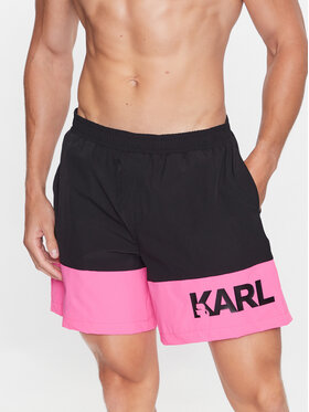 KARL LAGERFELD KARL LAGERFELD Plavecké šortky 230M2206 Černá Regular Fit