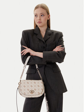 Guess Guess Дамска чанта Emelie Logo HWGP99 28200 Екрю