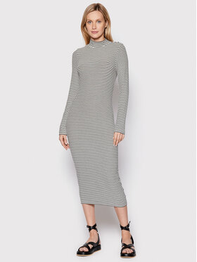 Urban Classics Urban Classics Kleid für den Alltag Striped TB1709 Schwarz Slim Fit
