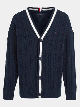 Tommy Hilfiger Tommy Hilfiger Kardigan Essential KB0KB08507 Granatowy Regular Fit