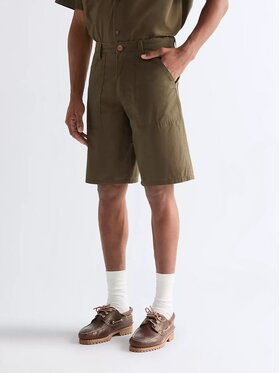 Wrangler Wrangler Szorty jeansowe UTILITY SHORTS Brązowy Regular Fit