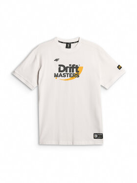 4F 4F T-Shirt MOTOSPORTS 2026 Biały Loose Fit