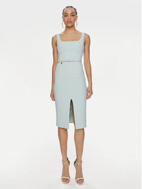 Elisabetta Franchi Elisabetta Franchi Abito da cocktail AB-538-41E2-V380 Verde Slim Fit