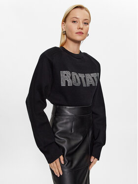 ROTATE ROTATE Sweter Firm Rhinestone 100115100 Czarny Regular Fit