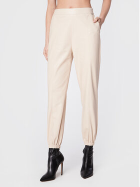 Liu Jo Liu Jo Pantaloni in similpelle WF2025 E0392 Beige Regular Fit