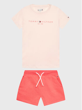 Tommy Hilfiger Tommy Hilfiger Set majica, sportske kratke hlače KG0KG07281 D Ružičasta Regular Fit
