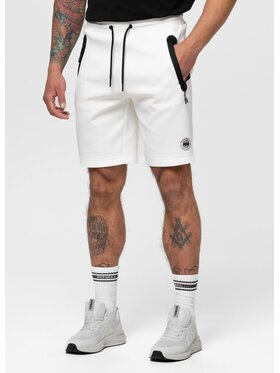 PITBULL PITBULL Szorty materiałowe DOGWOOD Biały Regular Fit