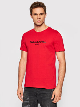 Trussardi Trussardi T-shirt Logo 52T00509 Rouge Regular Fit