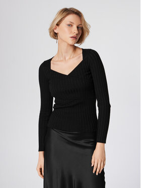 Simple Simple Блуза SWD511-01 Черен Slim Fit