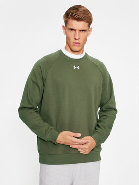 Under Armour Under Armour Majica dugih rukava Ua Rival Fleece Crew 1379755 Kaki Loose Fit