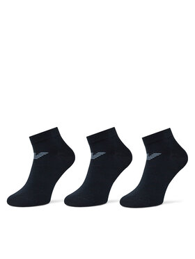 Emporio Armani Emporio Armani Súprava 3 párov nízkych členkových ponožiek EM000550 AF12271 MB153 Tmavomodrá