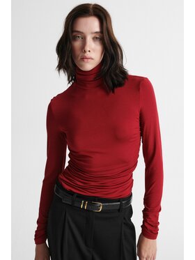 MARI PRETI MARI PRETI Bluzka LISARA Czerwony Slim Fit