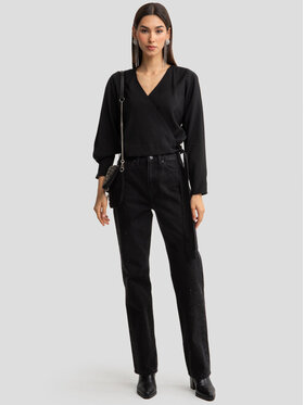 BIG STAR BIG STAR Bluzka KRITA_906_140 Czarny Classic Fit