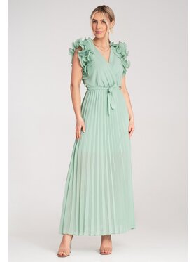 FIGL FIGL Koktejlové šaty M1189 Zelená Flared Fit