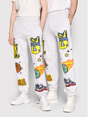 Market Market Долнище анцуг Unisex Memorabilia 395000527 Сив Relaxed Fit