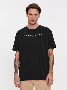 Tommy Jeans Tommy Jeans T-Shirt Linear Logo DM0DM17993 Czarny Regular Fit