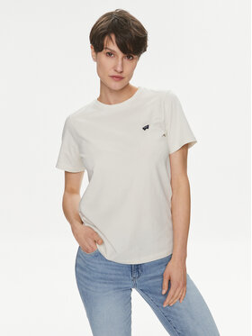 Wrangler Wrangler T-Shirt 112350191 Εκρού Regular Fit