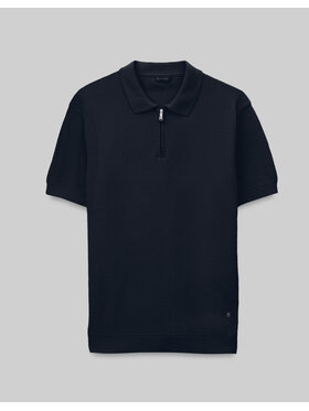 Borgio Borgio Polo crespino Granatowy Classic Fit