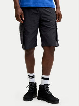 Jack & Jones Jack & Jones Kratke hlače iz tkanine Cole Ivan 12288611 Črna Regular Fit