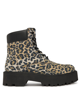 Tommy Jeans Tommy Jeans Trzewiki Tjw Platform Cheetah Boots EN0EN03140 Brązowy