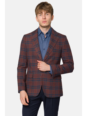 Lancerto Lancerto Marynarka Glenhope MA131223000016 Bordowy Slim Fit